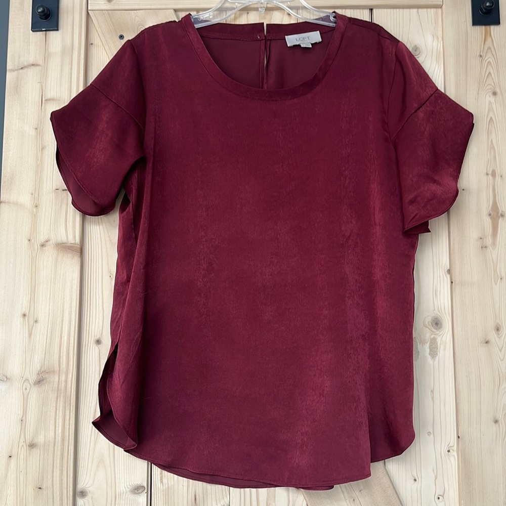 Loft Outlet Faux Suede Flutter Tee - Picture 1 of 5